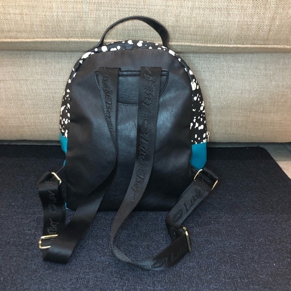 Betsey Johnson Blue & Black Mini Backpack